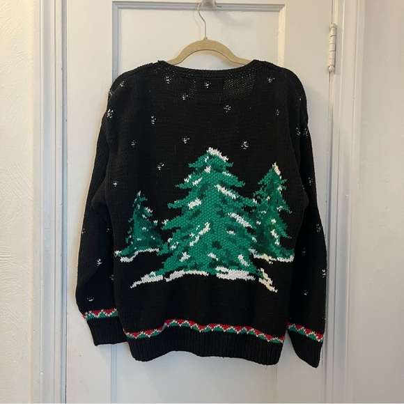 Northern Isles Hand Knit Santa Claus St Nick Ugly Christmas Sweater | large - Picture 2 of 8